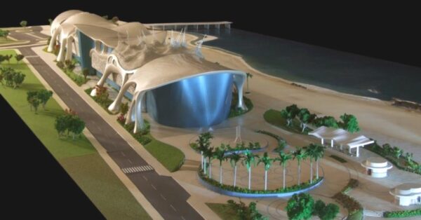 Projeto do Acquario teve início na gestão Cid Gomes, em 2009, e nunca foi concluído. Foto: Divulgação