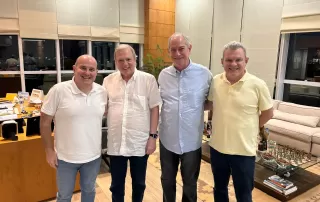 Ciro ao lado de Roberto Cláudio, Tasso e Sarto. Foto: Divulgação